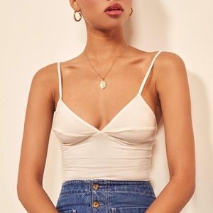 Reformation Emmett Ivory Bodysuit